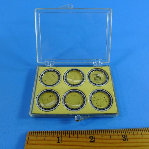 Vintage Set of 6 Reticles for the &#034;PEE GEE&#034; Pocket Comparator- National Tool Co.