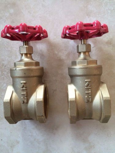 KITZ 2 1/2&#034; bronze 07 IPS Class 125 gate valves (two)