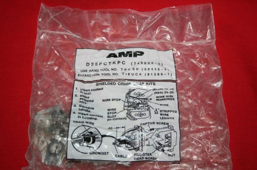 NEW Amp Shielded Crimp Snap Kit # D25PCTKPC 749805-3 - Sealed in Plastic - BNIP