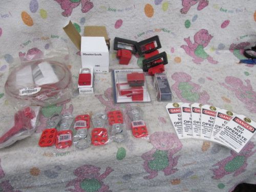 Master lock / brady - lock out tag out - never used - misc lot for sale