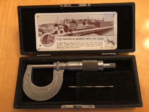 Brown and Sharpe  0-1&#034; Outside Micrometer # 13 .Clean Works 100% L@@K !!
