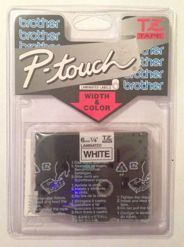 GENUINE BROTHER P-TOUCH TZ211 TZ-211 TAPE 1/4&#034; (6MM) X 26.2 FT - BLACK ON WHITE