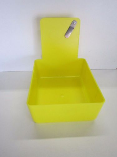 Dental Lab Working Case Plastic Pan Tray With Clip Holder- Yellow 12