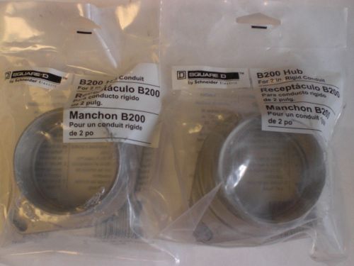 Lot of 2~new~square d b-200 mounting hub for 2&#034; rigid conduit, rainproof for sale