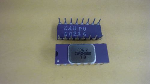 RCA CD4040BD 16-Pin Dip Purple Ceramic Integrated Circuit New Lot Quantity-2