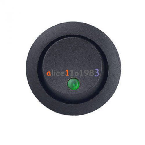 AC 125V/250V 3 Pins Green Car Round Dot LED Light Rocker Toggle Switch