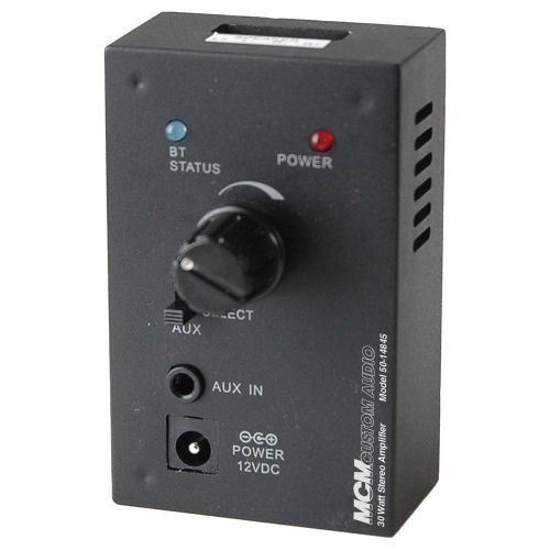 Mcm Custom Audio 50-14845 Compact 30 Watt Amplifier With Bluetooth Receiver-NIB