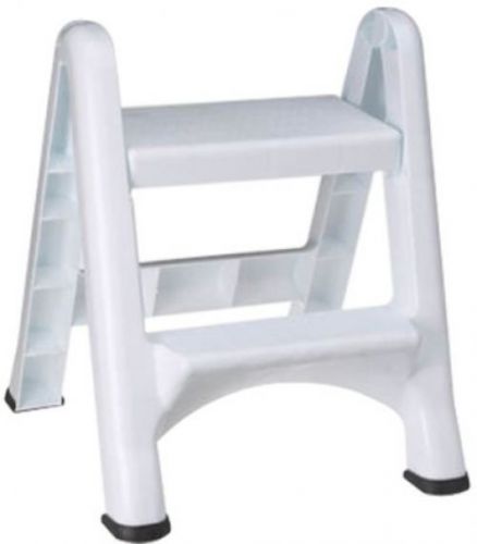 Rubbermaid Commercial 4209 EZ Step Folding Stool, 2-Step, White