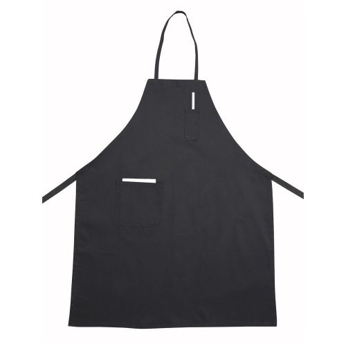 Winco ba-pbk, full-length black apron with pockets for sale
