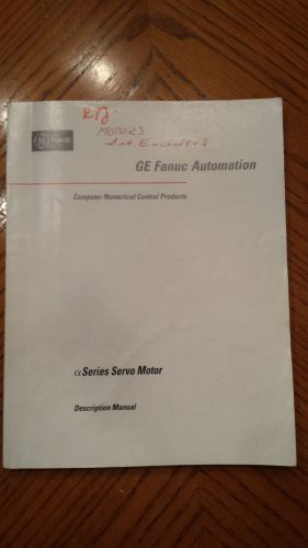 GE Fanuc, Alpha Series Servo Motor, Description Manual, GFZ-65142E/02, 1995