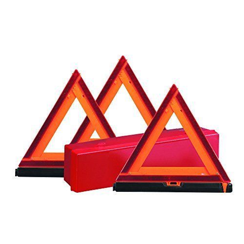 Deflecto Early Warning Road Safety Triangle Kit, Reflective, 3-Pack 73-0711-00
