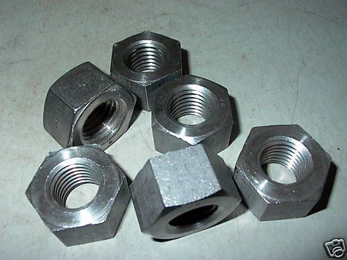 LOT OF SIX STAINLESS STEEL 7/8 &#034; 10 TPI NUTS