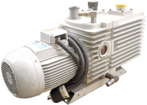 Leybold d60a trivac dual-stage rotary vane vacuum pump w/aeg 2hp 1150rpm motor for sale