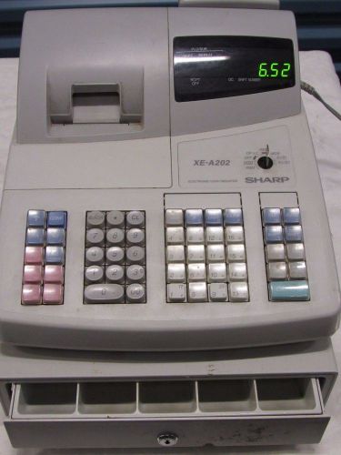 Sharp XE-A202 Electronic Cash Register With Key