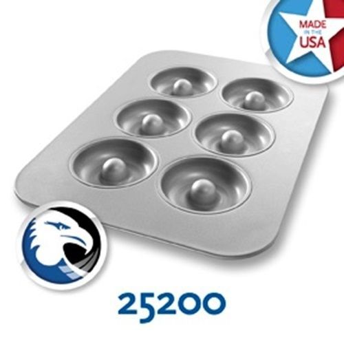 Chicago Metallic 25200 Donut Pan 6-On 11-1/8&#034; x 15-3/4&#034; 22 ga.  - Case of 6