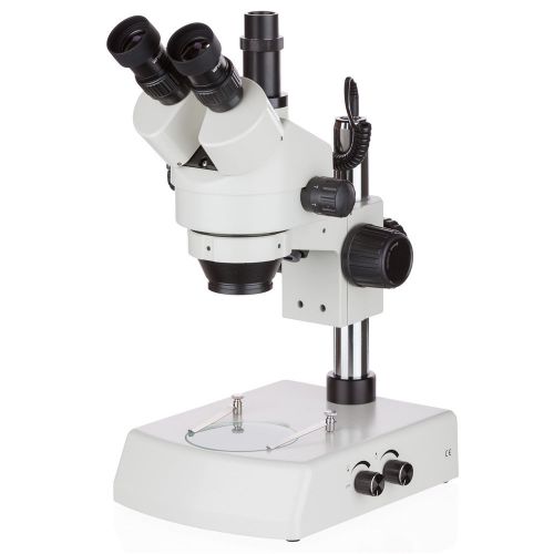 AmScope SMDG-2T New 7X-45X Dual Lit Halogen Trinocular Stereo Zoom Microscope