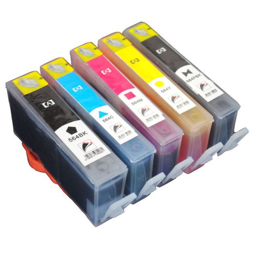 5 Pk Ink Cartridge For HP 564XL 564 XL Black &amp; Color Officejet 4620 4622 Printer