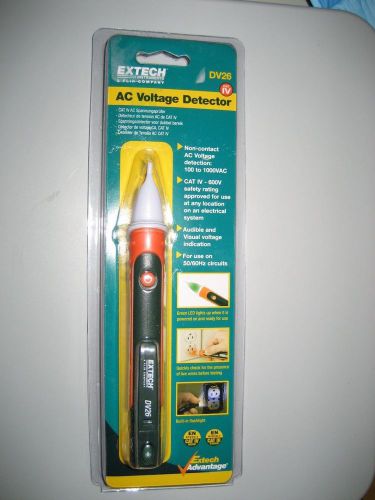 Extech instrument dv26 non-contact ac voltage detector w/ flashlight,100-1000vac for sale