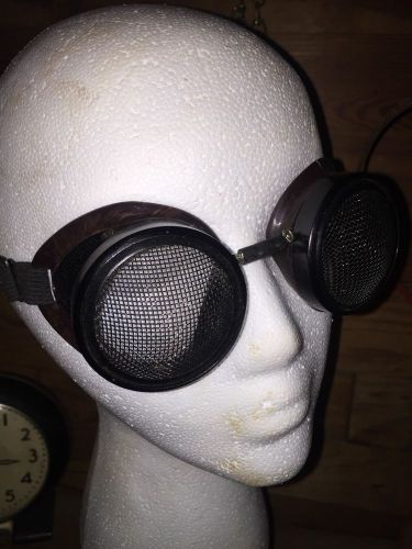 Vintage wire mesh eye protection  goggles steampunk