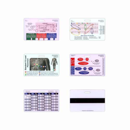 Mini paramedic horizontal badge card set - 6 cards - emt-p medic reference id for sale