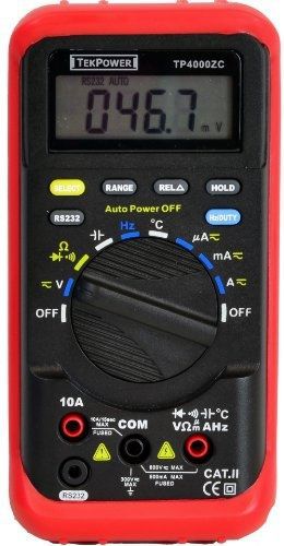 Tekpower tp4000zc pc based rs232-interfaced auto ranging digital multimeter, for sale
