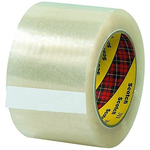 Scotch T905311 Clear #311 Carton Sealing Tape, 3&#034; x 110 yd. (Pack of 24)