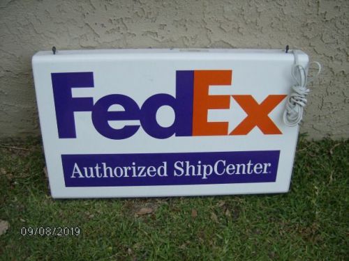 FedEx Authorized ShipCenter Illuminated Double Sided Sign 28-1/4&#034;x17&#034;x4&#034;