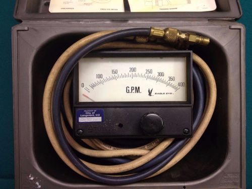 Dieterich eagle eye flow meter training sensor 239.34&#034; h2o 400 gpm  hoses &amp; case for sale