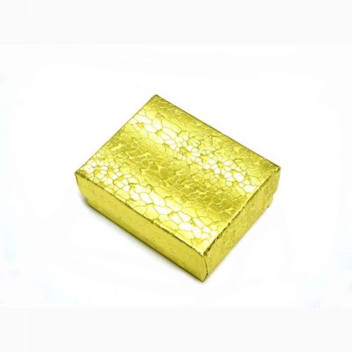 100 Gold Cotton Filled Jewelry Gift Boxes 2 x 1 1/2