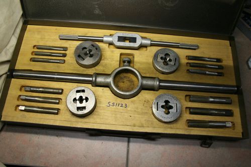 Dormer military tap &amp; die set used marked 1/2&#034; to 3/4&#034; nf 2taps each size for sale