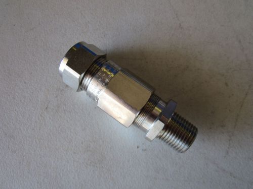 Cooper crouse-hinds tab1r201/2npt14 hazardous location cable gland connector new for sale