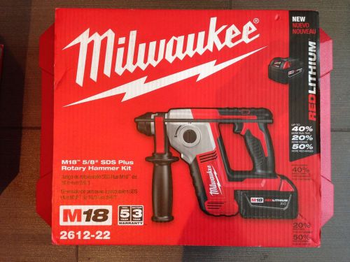 Milwaukee 2612-22 5/8&#034; cordless rotary hammer kit for sale
