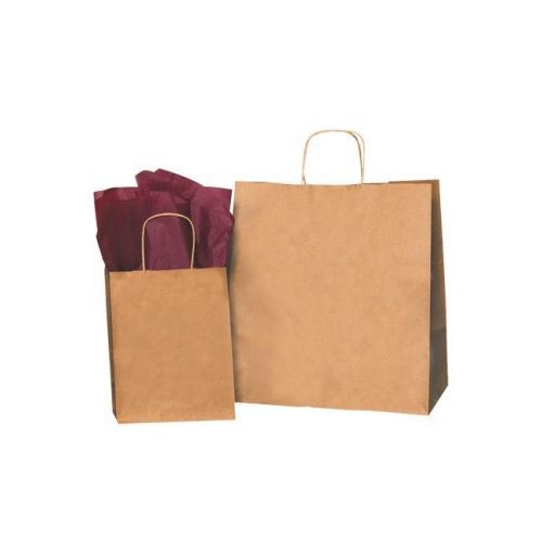 &#034;Kraft Paper Shopping Bags, 24&#034;&#034;x7 1/4&#034;&#034;x18 3/4&#034;&#034;, Kraft, 125/Case&#034;