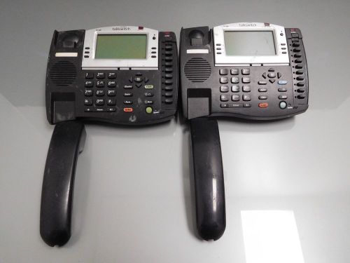 Lot of 2x TalkSwitch TS-600 2-Line Analog Display Phone NO POWER SUPPLY LOT E