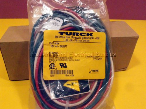 TURCK Receptacle Cable Part no. RSF 44-2M/NPT  ID Number: U-32474 New In Package
