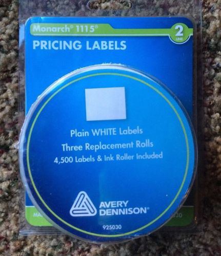 2 Line White Monarch Pricing Labels for the 1115 Pricing Labeler