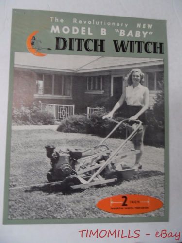 1957 Ditch Witch Model B Baby Trencher Catalog Brochure Charles Machine Work OK