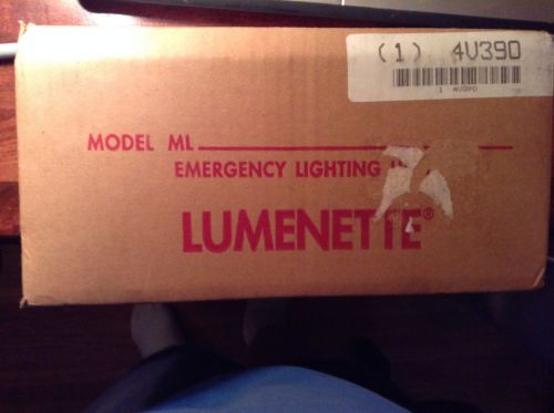 NIB LUMENETTE ML-2E-NY DUAL-LIGHT EMERGENCY LIGHTING UNIT 4V390, 2 HEAD, 6VDC