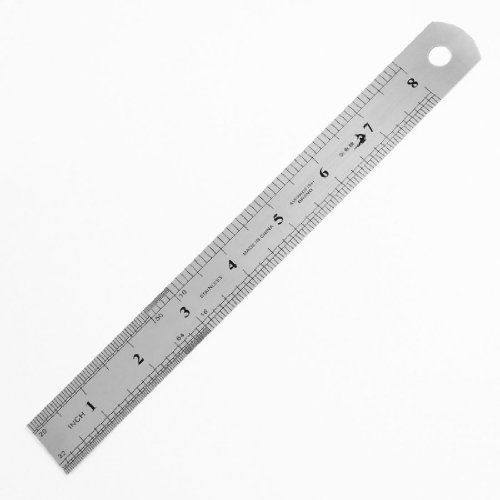 uxcell Students Stainless Steel 8 inches Metric Straight Ruler Measuring Tool