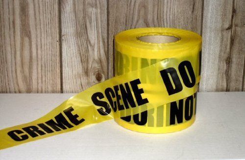 Crime scene  do not cross tape 100 ft yellow roll restrict access highly visible for sale