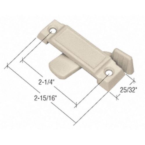 Tan Sliding Window Lock with 2-1/4&#034; Screw Holes and 5/8&#034; Latch Projection F2783