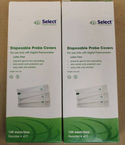 Lot of 2 Boxes Select Medical Products Disposable Probe Covers 100/Box