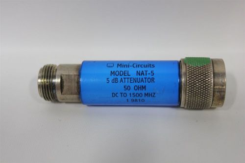 Mini-circuits nat-5 attenuator 5db 50ohm dc to 1500 mhz for sale