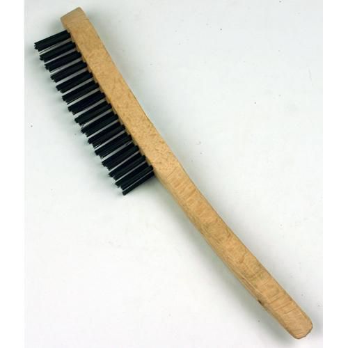 Straight Handle Scratch Brush 2 x 15 Row Carbon Steel