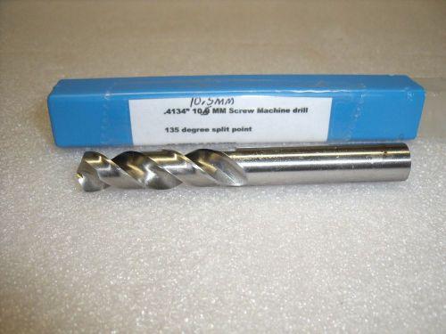 .4134 10.0MM Screw Machine Length drill cobalt 135 degree Split Point - 1 PC LOT