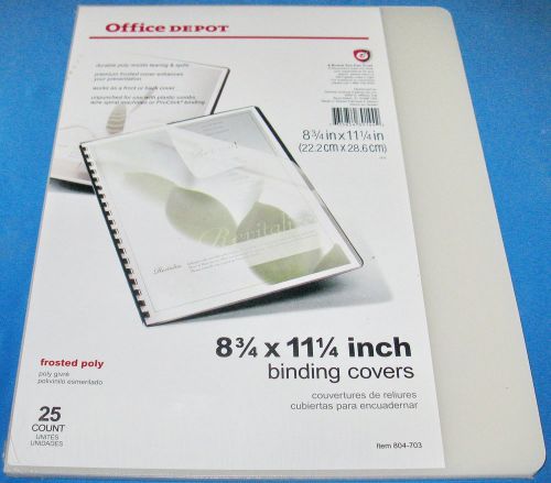 NEW Office Depot 804-703 8-3/4&#034; x 11-1/4&#034; Frost Binding Covers - Pack Of 25