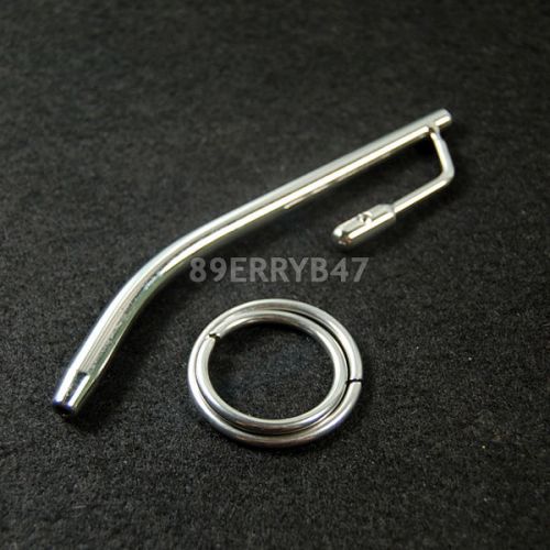 NEW CURVING MALE URETHRAL SOUNDS MEDICAL STAINLESS STEEL THROUGH HOLE PLUG