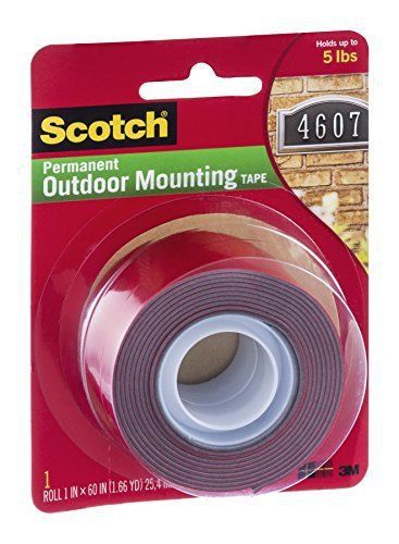Scotch Permanent Outdoor Mounting Tape 60 IN Pack of 9