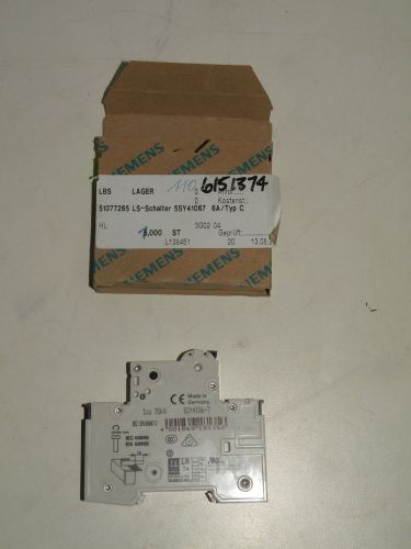 Siemens Circuit Breaker 5SY4106-7 5SY41 MCB 5SY41 MCB C6 35kA