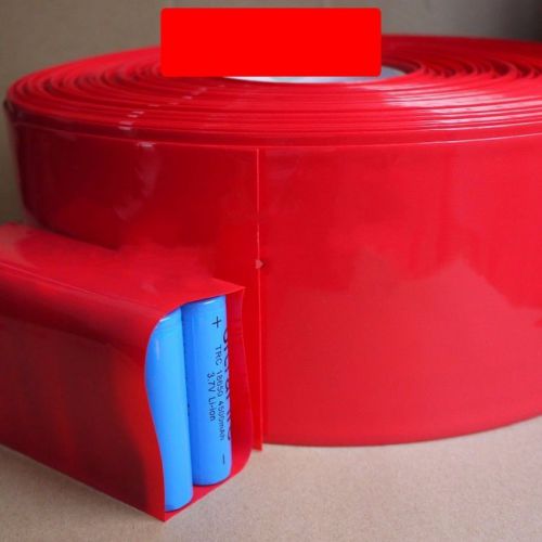 Battery PVC Heat Shrinkable Tube Wrap Heatshrink Red Width 103MM ?65MM x 1M